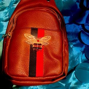 Leather gucci bag